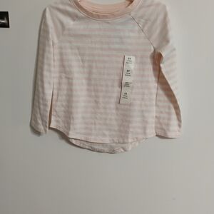 Striped Pink Long-Sleeve Kids Top